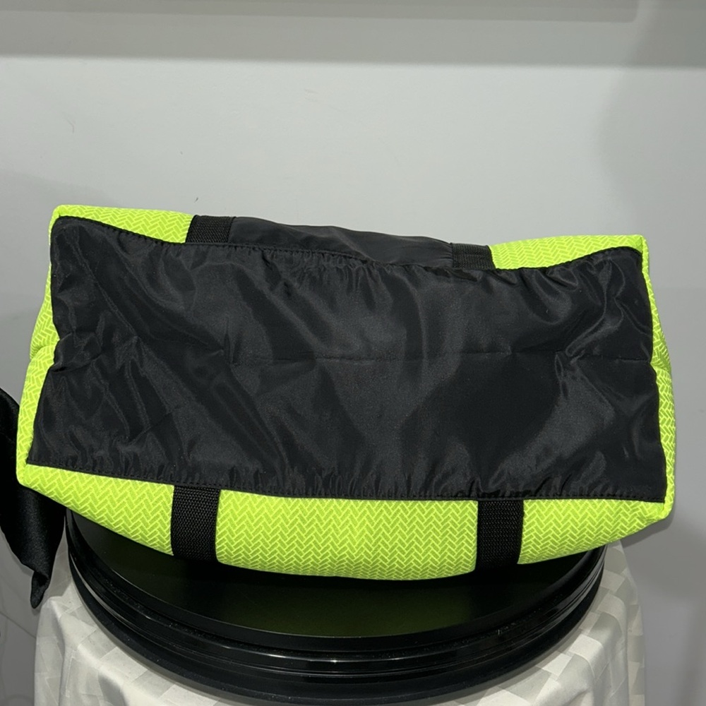 Lord & Taylor Neon green duffle bag - Picture 5 of 6